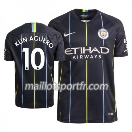 Maillot de Foot Manchester City Aguero 10 Extérieur 2018/19